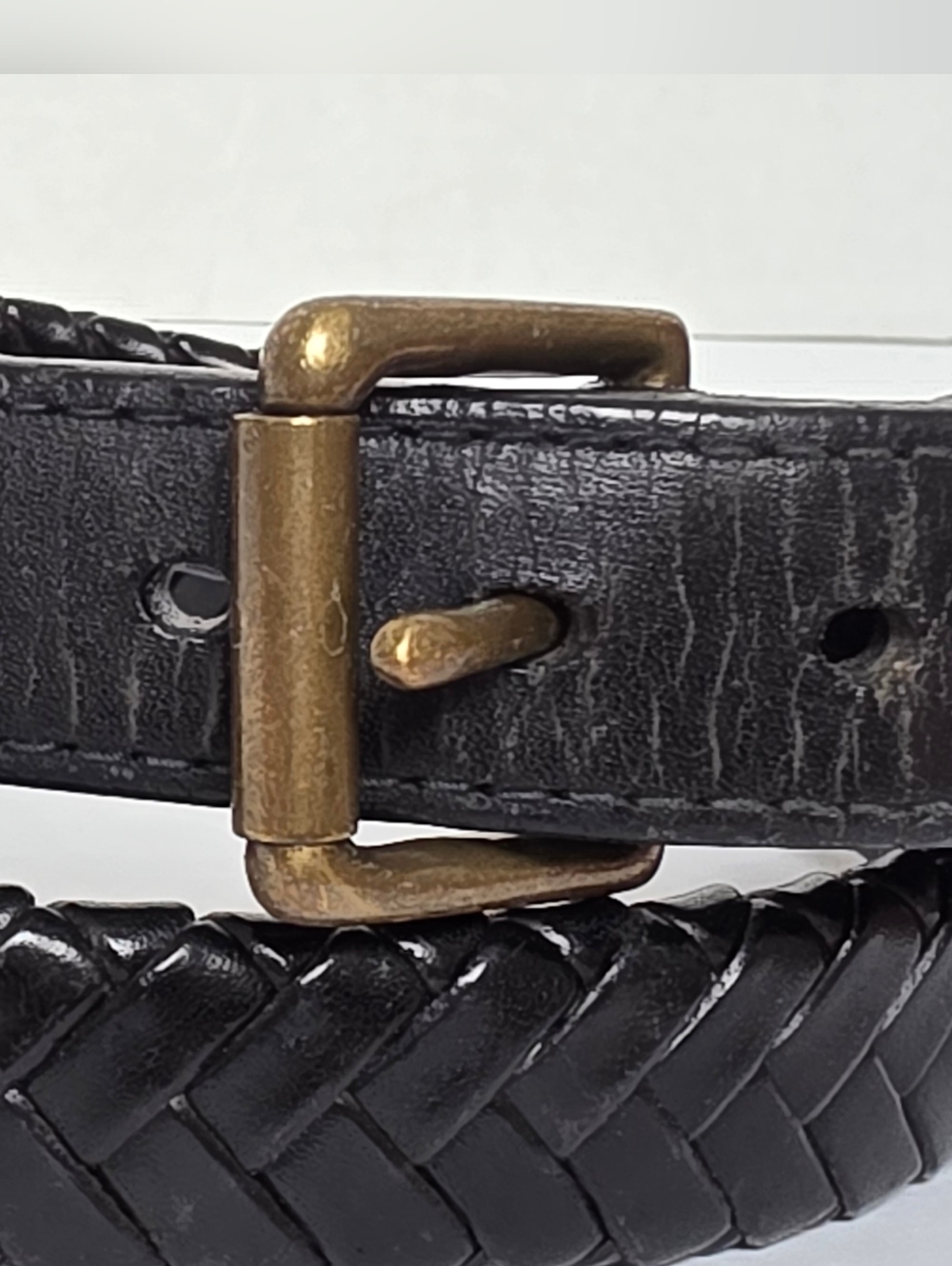 Ralph Lauren Braided Leather Belt Size 36 - Picture 3 of 7